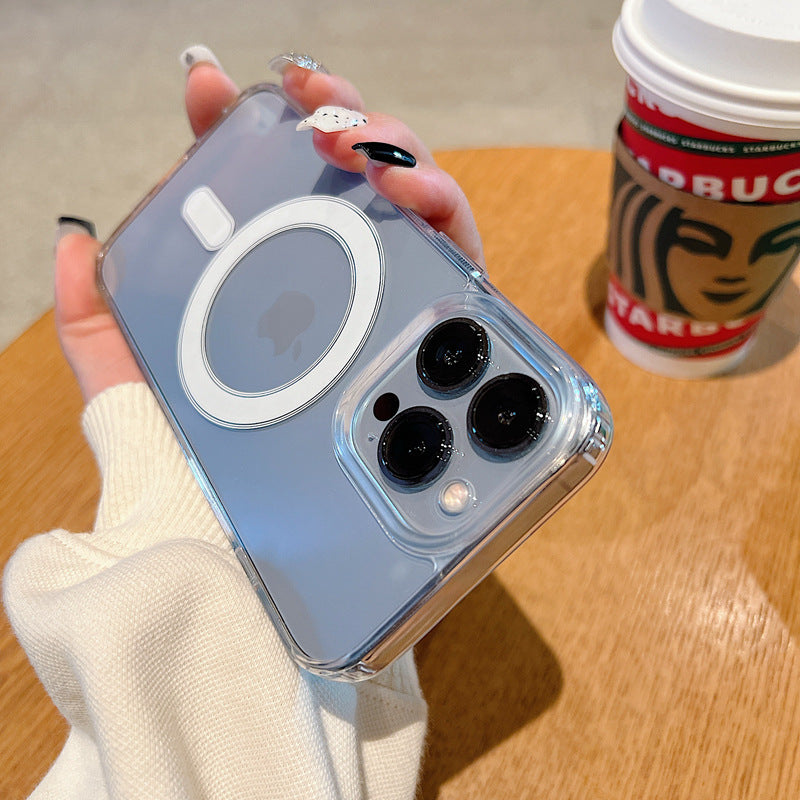 Transparent Acrylic Magnetic Case for iPhone 15/14/13