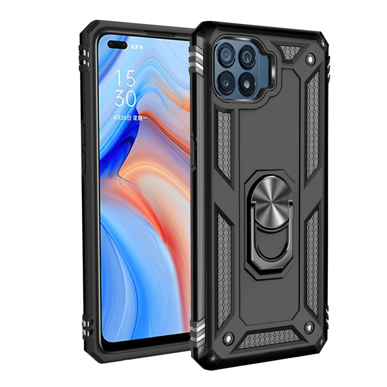OPPO A94 Armor Protective Case with Ring Bracket