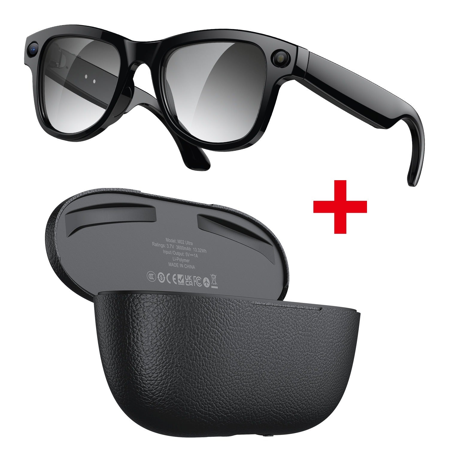 AI Smart Glasses with 8MP Camera & Wi-Fi