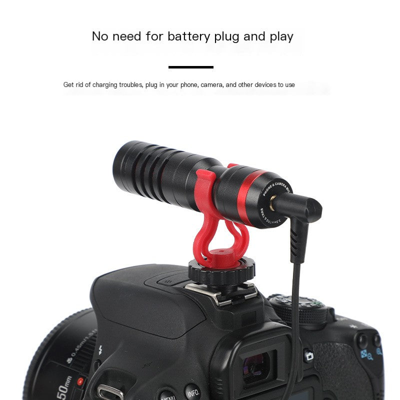 Professional Camera Microphone for Mobile Live Streaming
