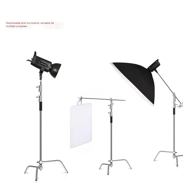 3.3m 40-Inch Stainless Steel C-Shape Lighting Stand