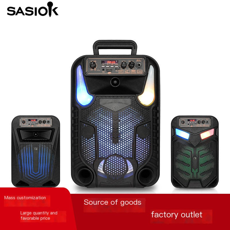2023 Mini Bluetooth Speaker with 8-Inch Bass Karaoke