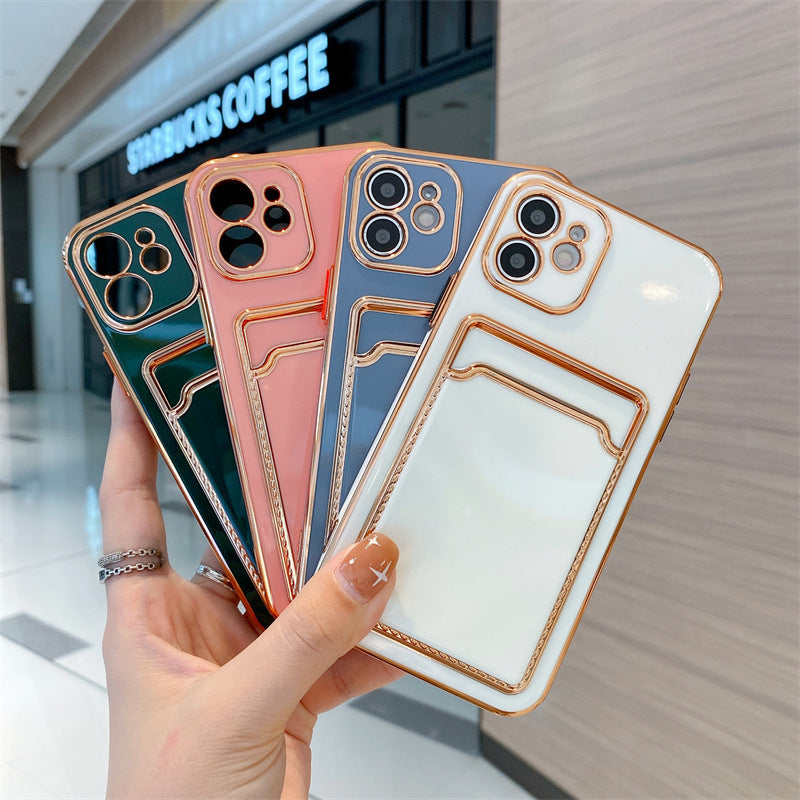 Minimalist TPU Card Holder Case for iPhone 15/13/11 Pro Max