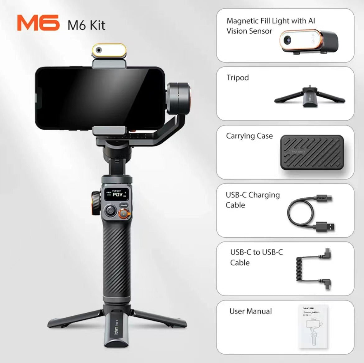 AI Face & Vlog Three-Axis Stabilizer