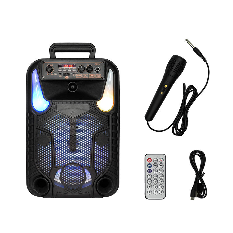2023 Mini Bluetooth Speaker with 8-Inch Bass Karaoke