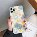 Painted Flower and Leaf Phone Case