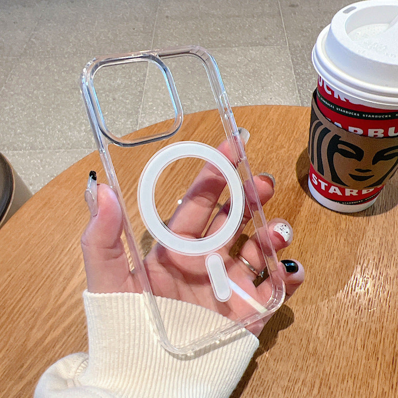 Transparent Acrylic Magnetic Case for iPhone 15/14/13