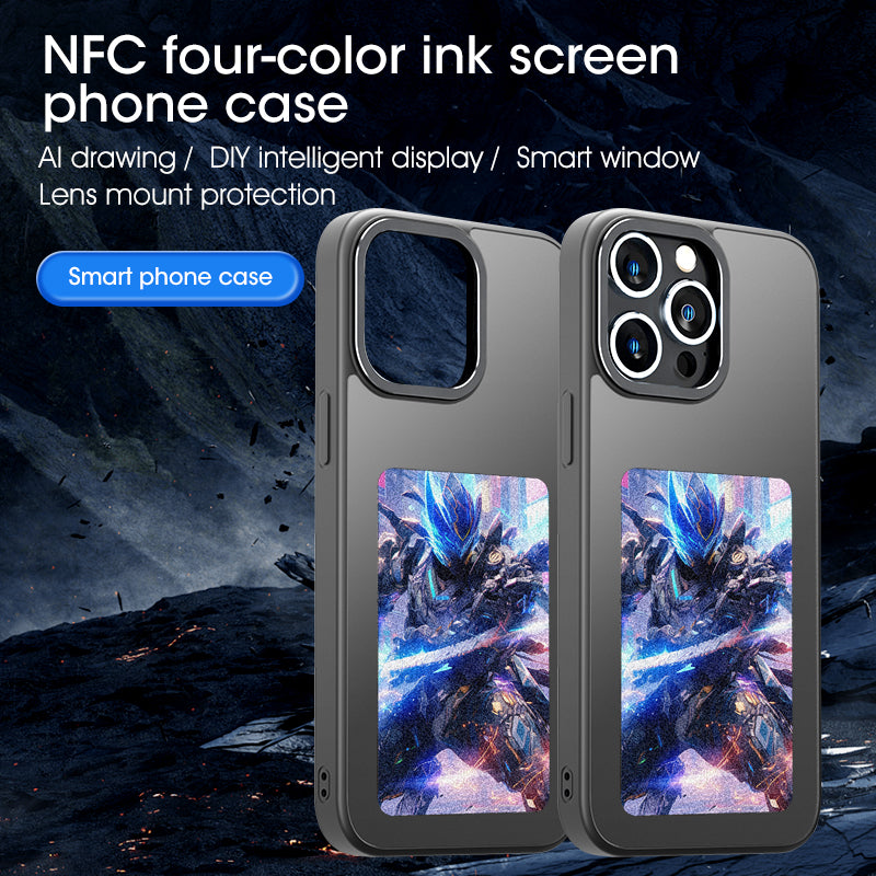 DIY 4-Color E-Ink iPhone 15 Pro Case with NFC Display
