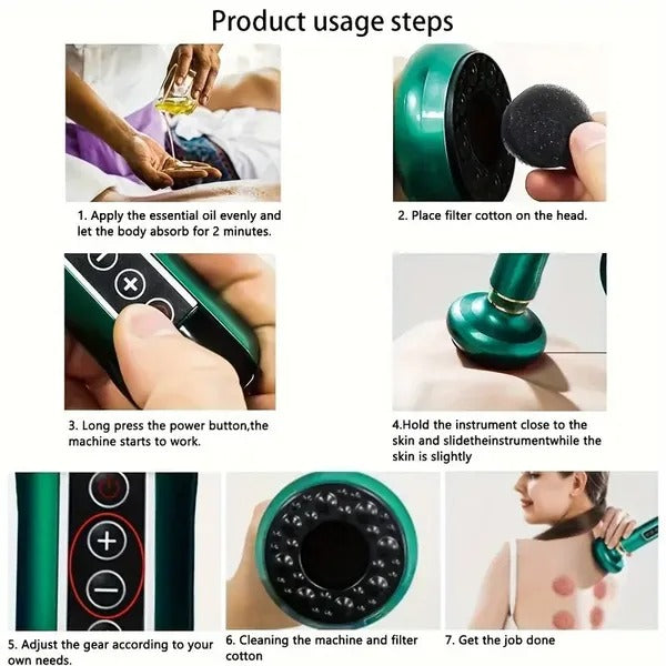 Rechargeable 12-Level Cupping Massager