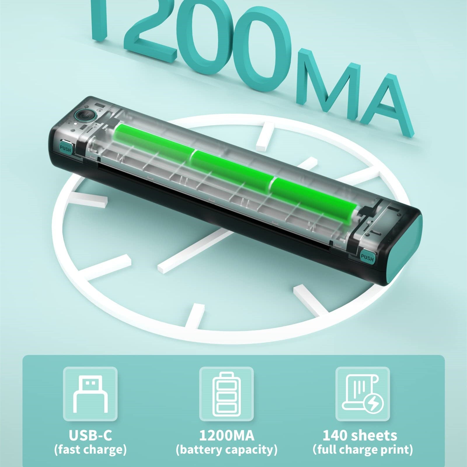 A4 Wireless Portable Thermal Printer