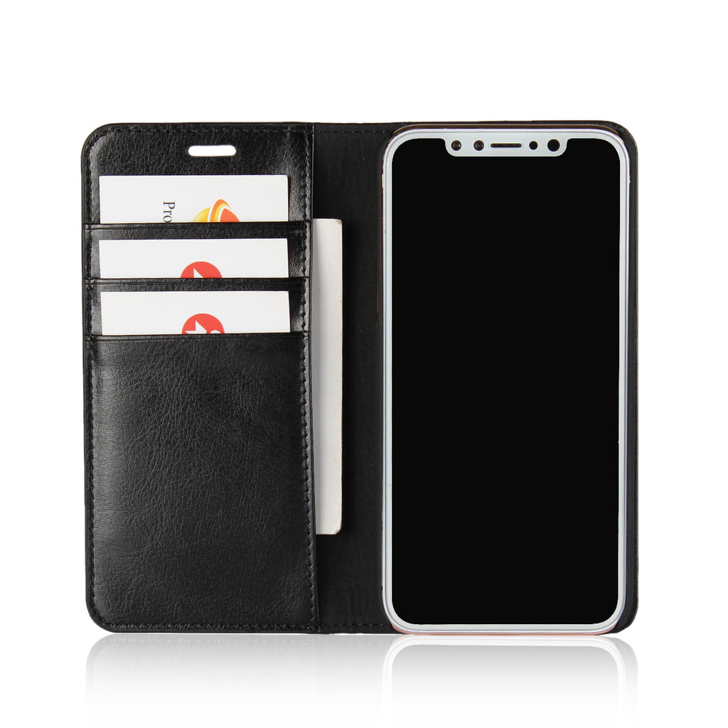 Crazy Horse Leather Phone Case Wallet with Stand