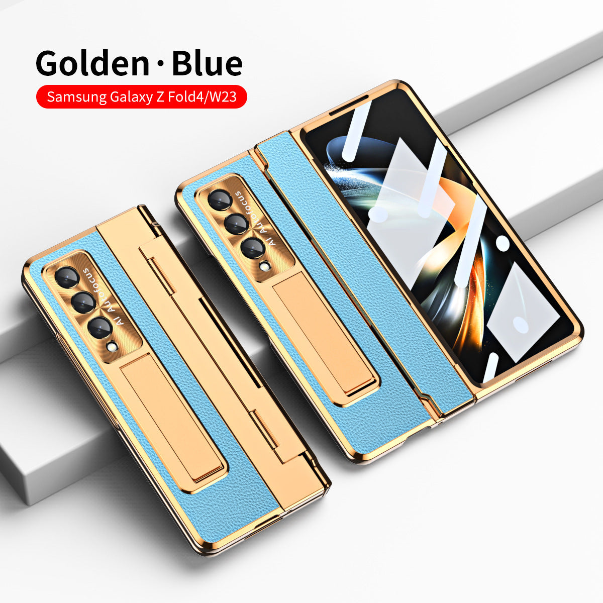 Samsung Z Fold4/5 Leather Case with Hinge Protection