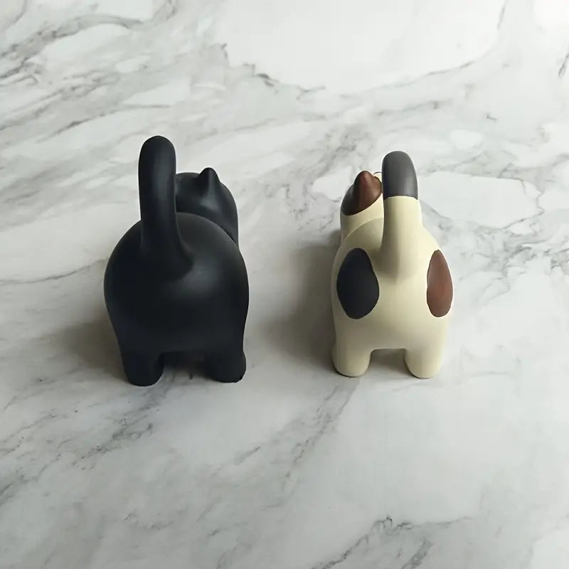 Resin Cat Phone Holder for Home and Office Decor