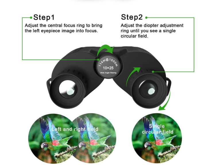 Compact Night Vision Binoculars with Low Light Optics