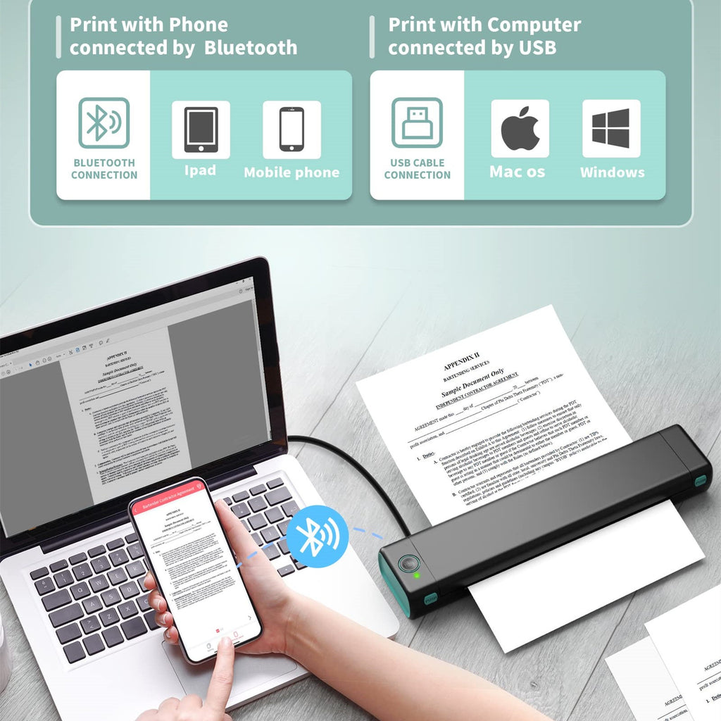 A4 Wireless Portable Thermal Printer