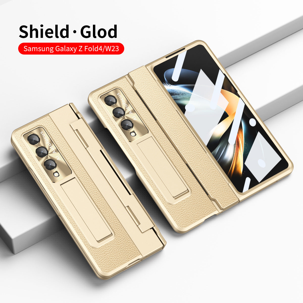 Samsung Z Fold4/5 Leather Case with Hinge Protection