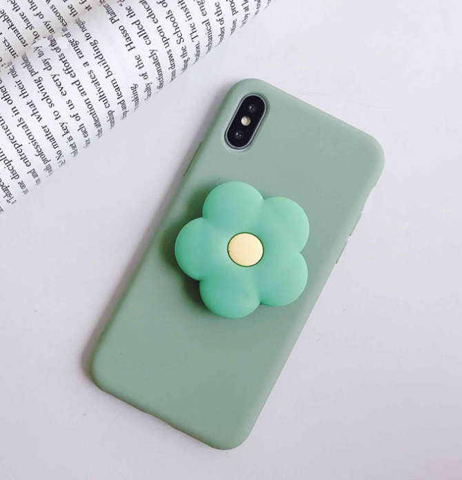 Dusty Lavender Large Flower Socket Case