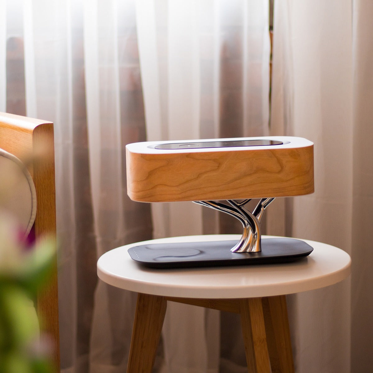 Tree Lamp Wireless Charger with Bluetooth Speaker
