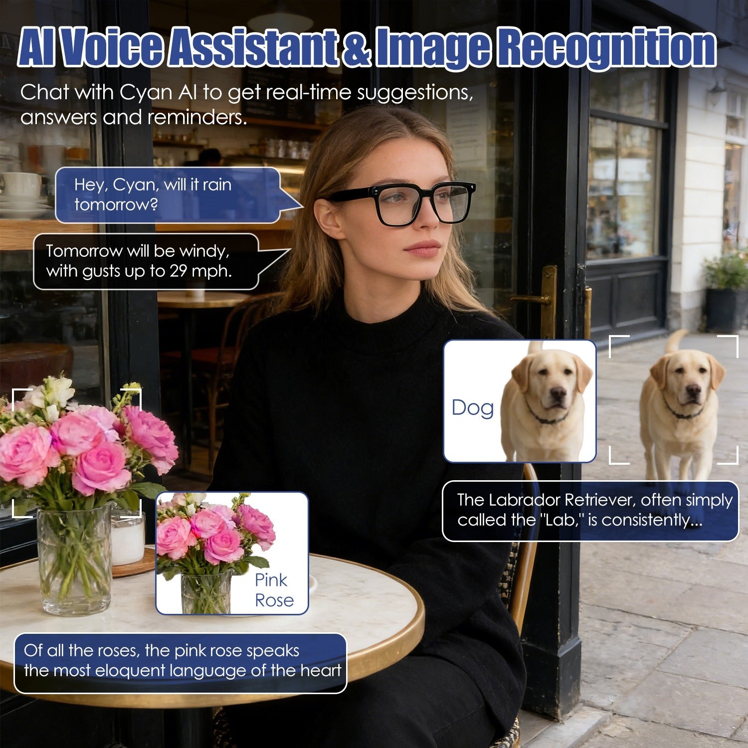 AI Smart Translation Glasses with Camera