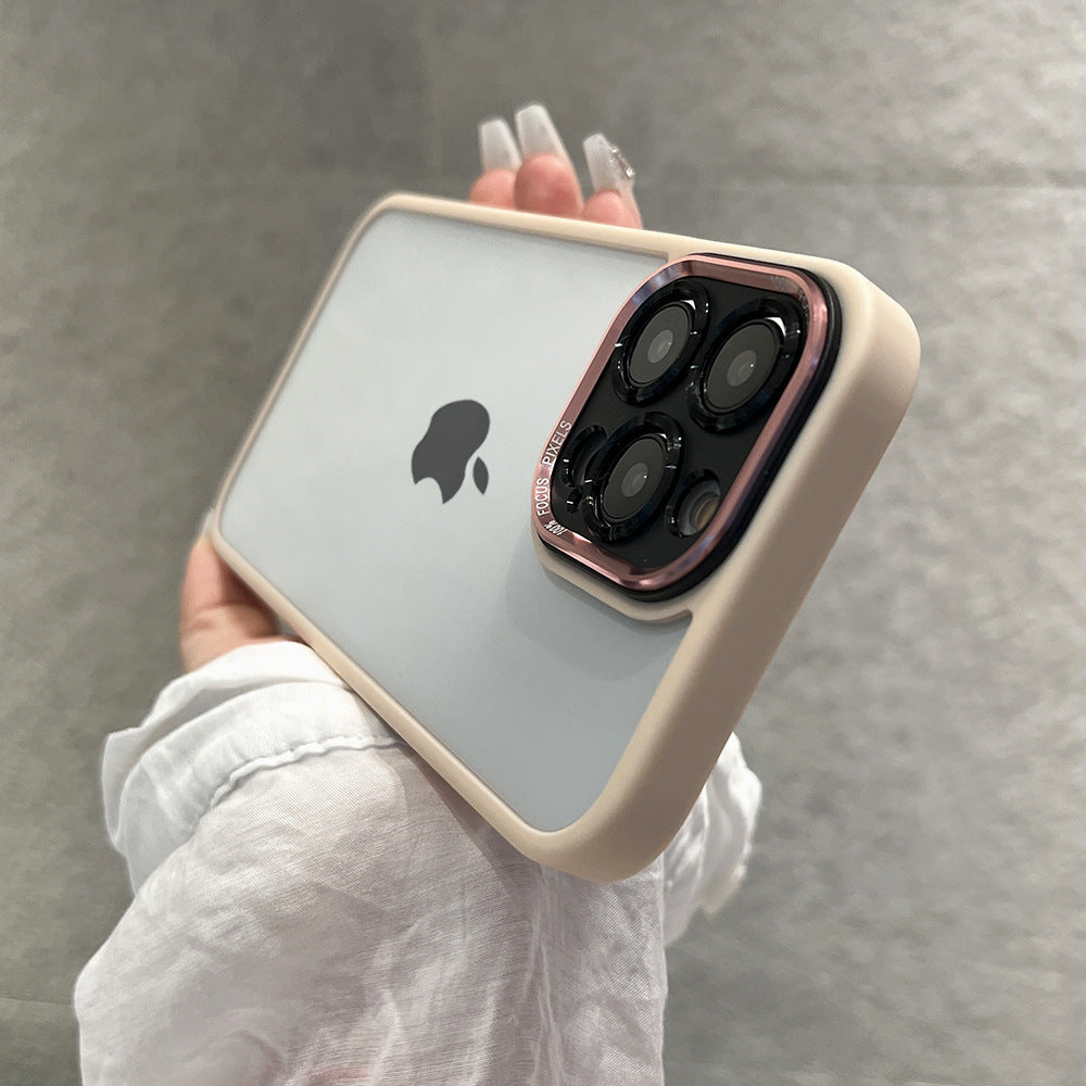 Metal Lens Transparent Magnetic Case for iPhone 15 Pro Max