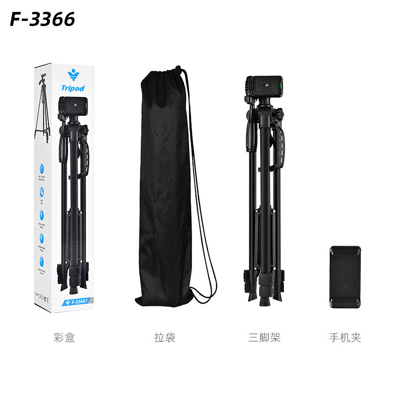 F3366 Camera Tripod 360 Live Stand 1.4m Fishing Light