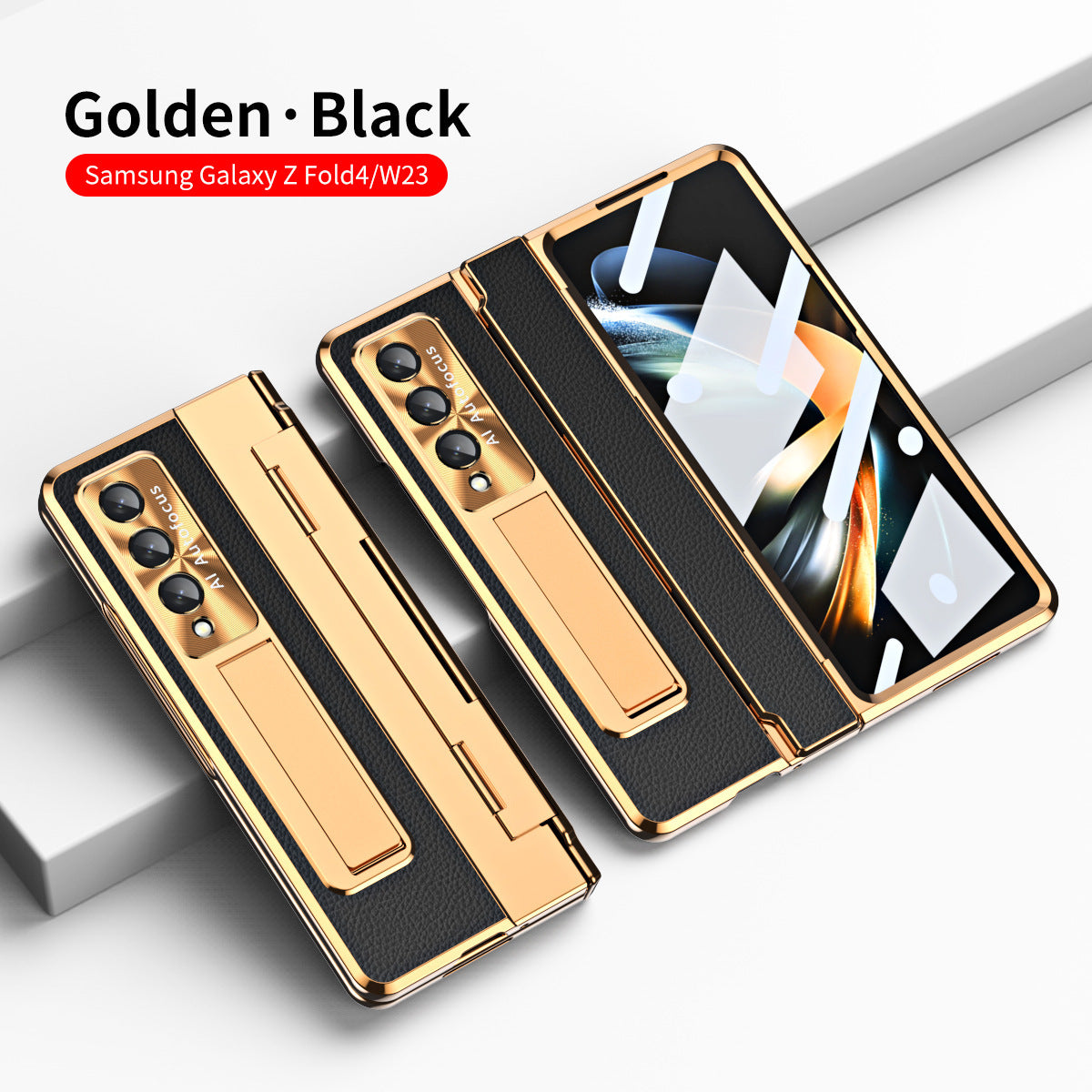 Samsung Z Fold4/5 Leather Case with Hinge Protection