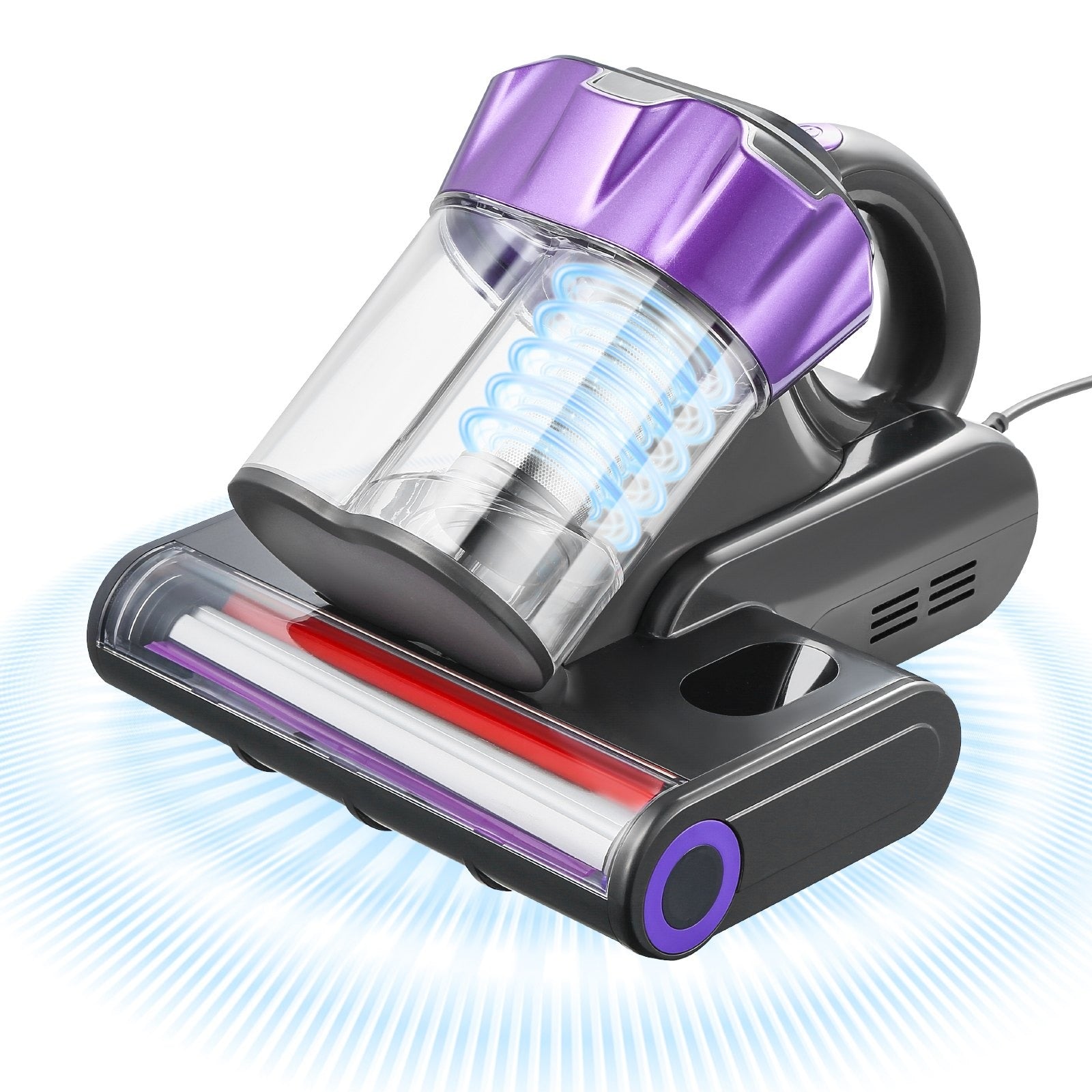 Mattress Vacuum Cleaner 550W with HEPA, Heating & Dual Dust Bin