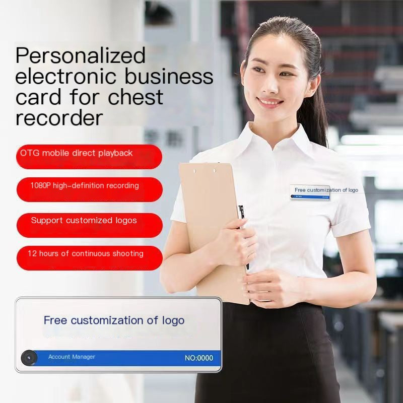 1080P Body-Worn Camera for Audio Recording Meetings