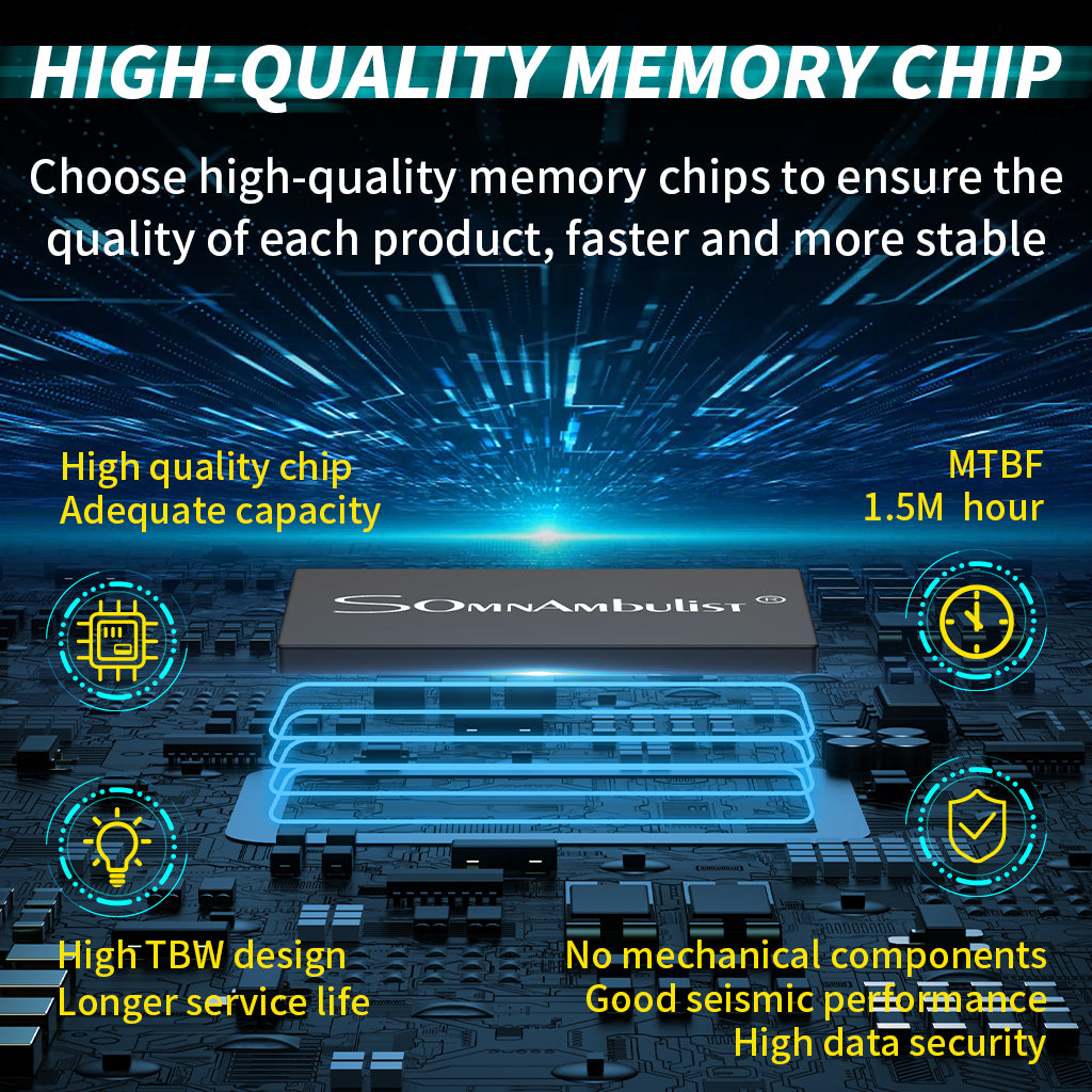 SATA Interface High-Speed 2TB SSD for Desktop/Notebook