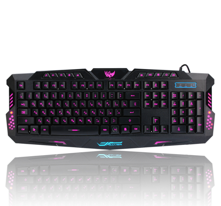 M200 Crackle Design RGB Gaming Keyboard and Mouse Set
