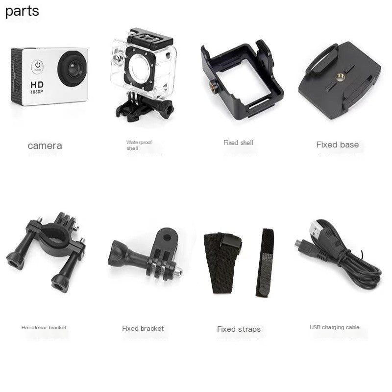 HD 1080P Outdoor Sports DV Camera with Waterproof Design