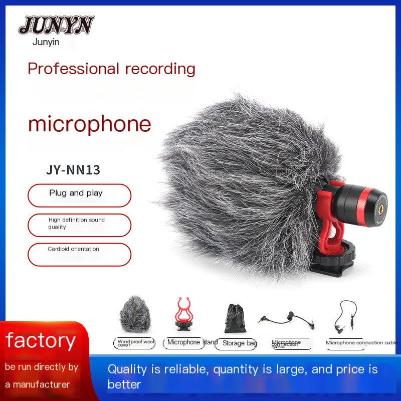 Professional Camera Microphone for Mobile Live Streaming