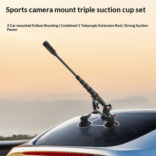 Action Camera Extension Pole with Suction Cup Kit