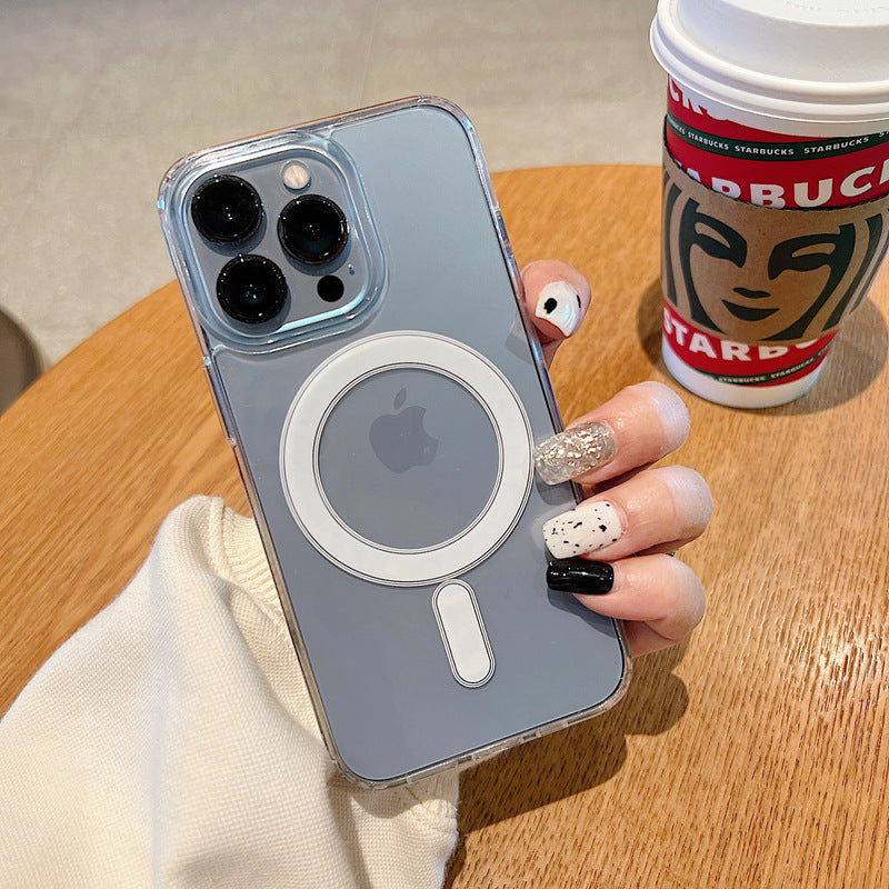 Transparent Acrylic Magnetic Case for iPhone 15/14/13