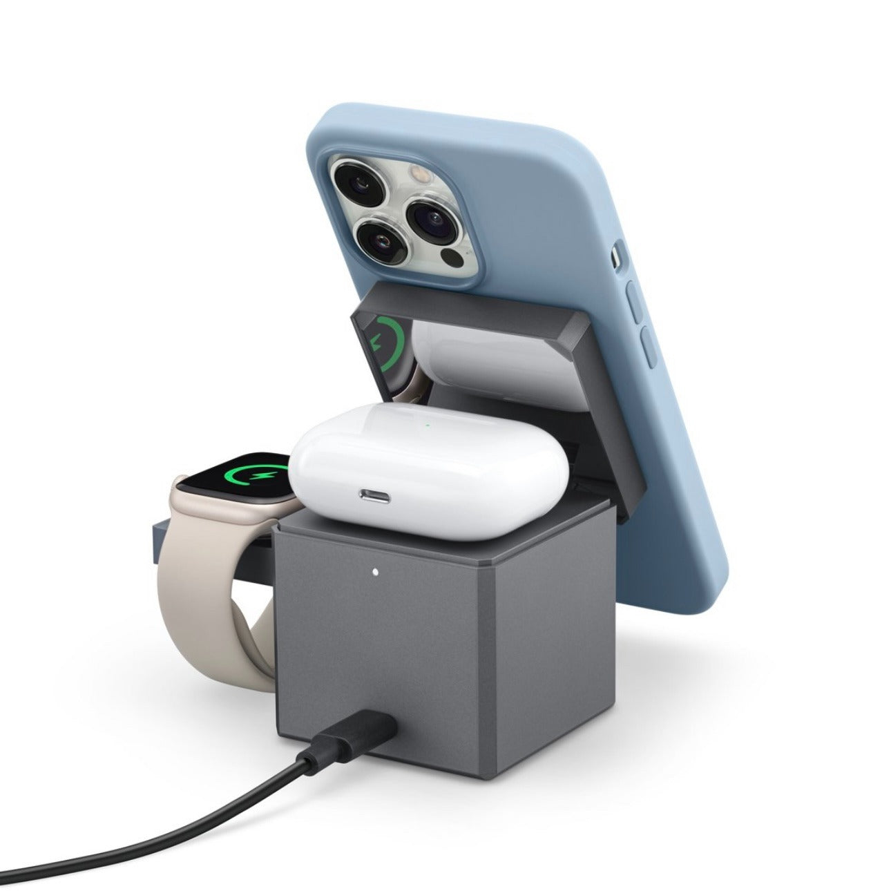 3-in-1 Magnetic Wireless Charger Cube