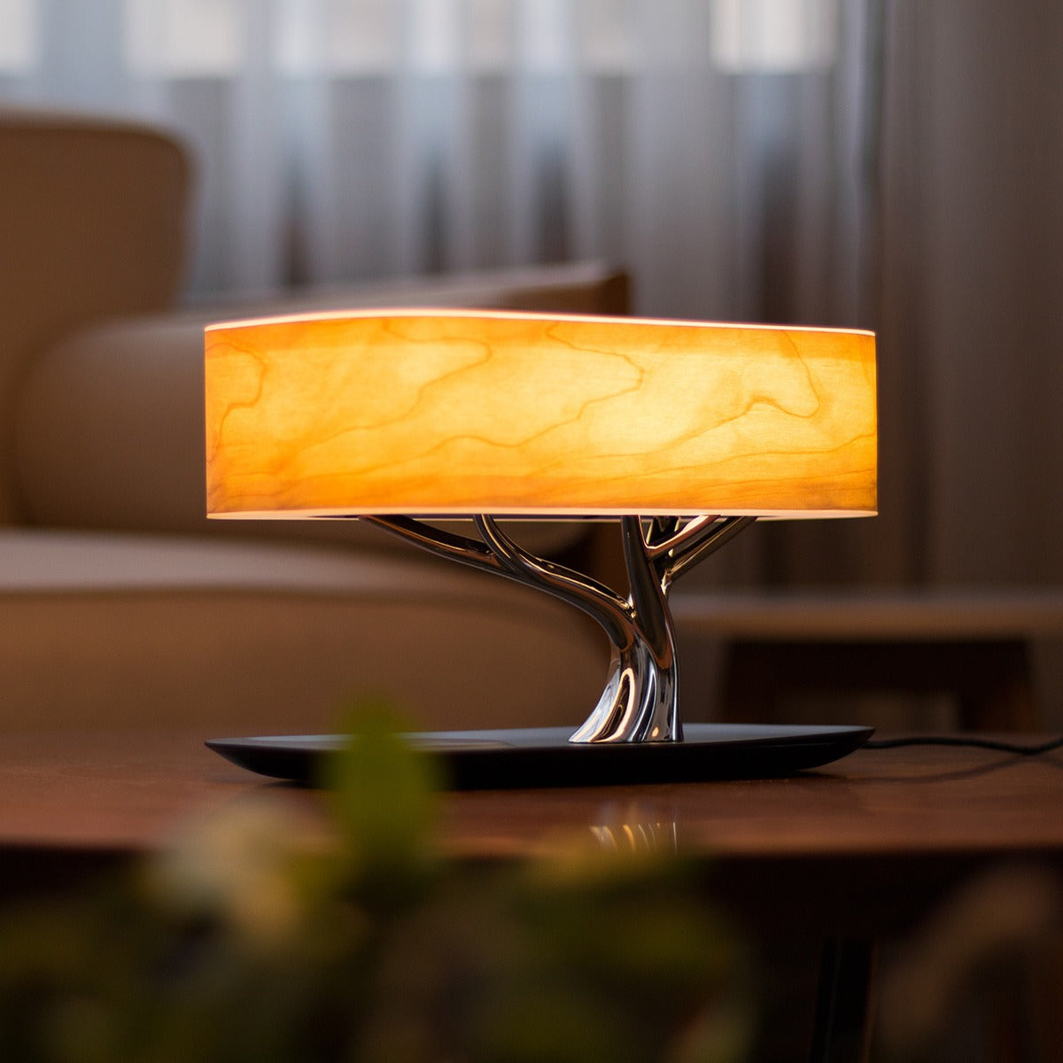 Tree Lamp Wireless Charger with Bluetooth Speaker