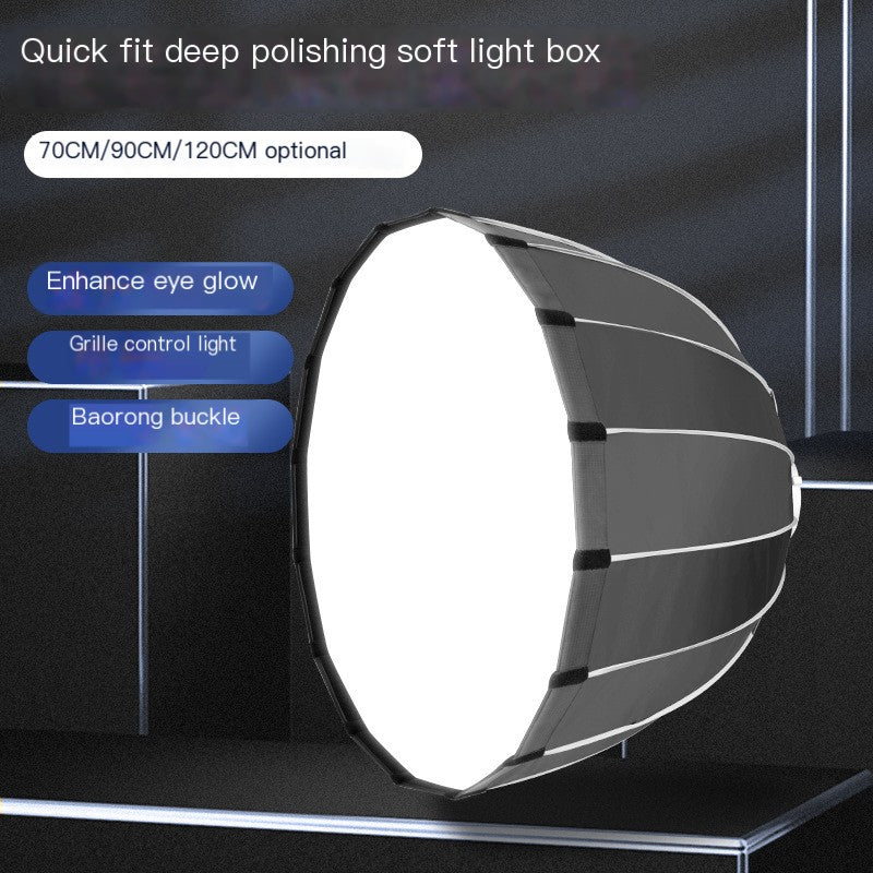 Quick-Install Deep Parabolic Softbox with Metal Umbrella
