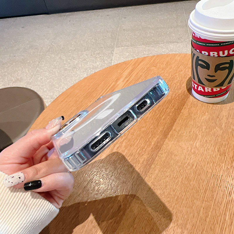 Transparent Acrylic Magnetic Case for iPhone 15/14/13