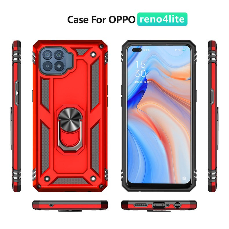 OPPO A94 Armor Protective Case with Ring Bracket