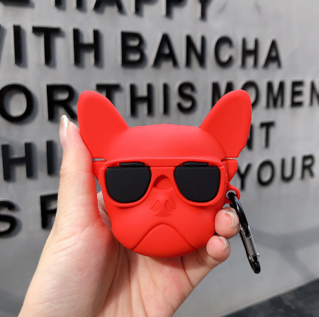 Cute Cartoon Bulldog Headphone Case Cover