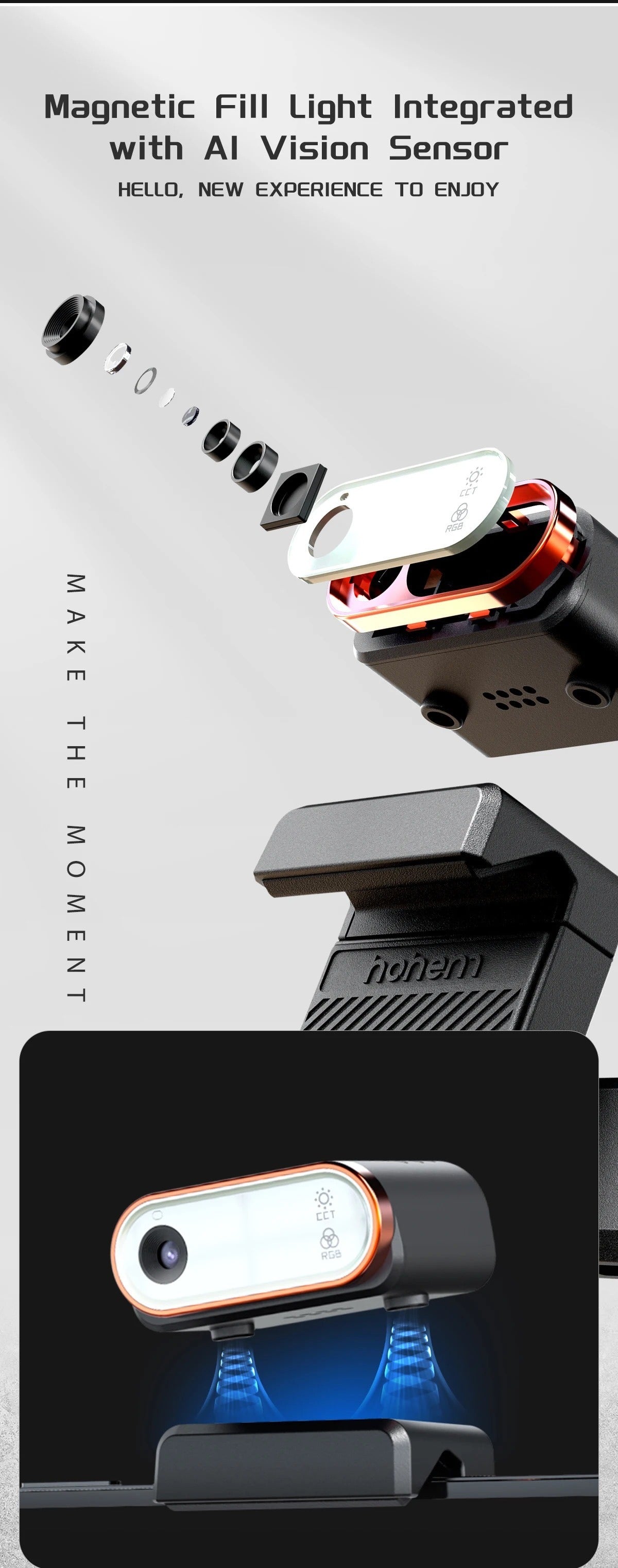AI Face & Vlog Three-Axis Stabilizer