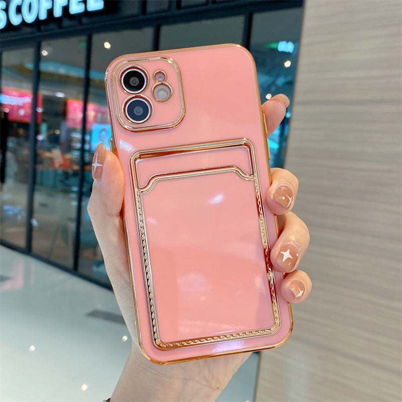 Minimalist TPU Card Holder Case for iPhone 15/13/11 Pro Max