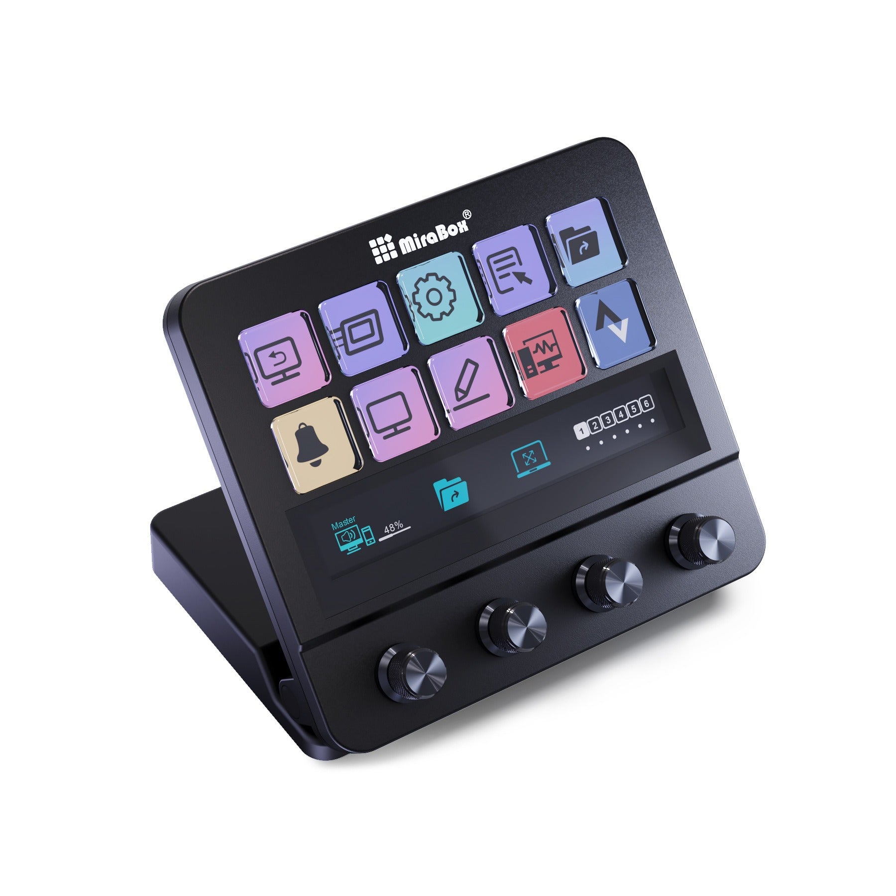 N4 Visual Programmable Keyboard with Four Knobs