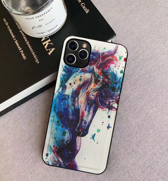 Creative Chinese Style Watercolor Horse Phone Case