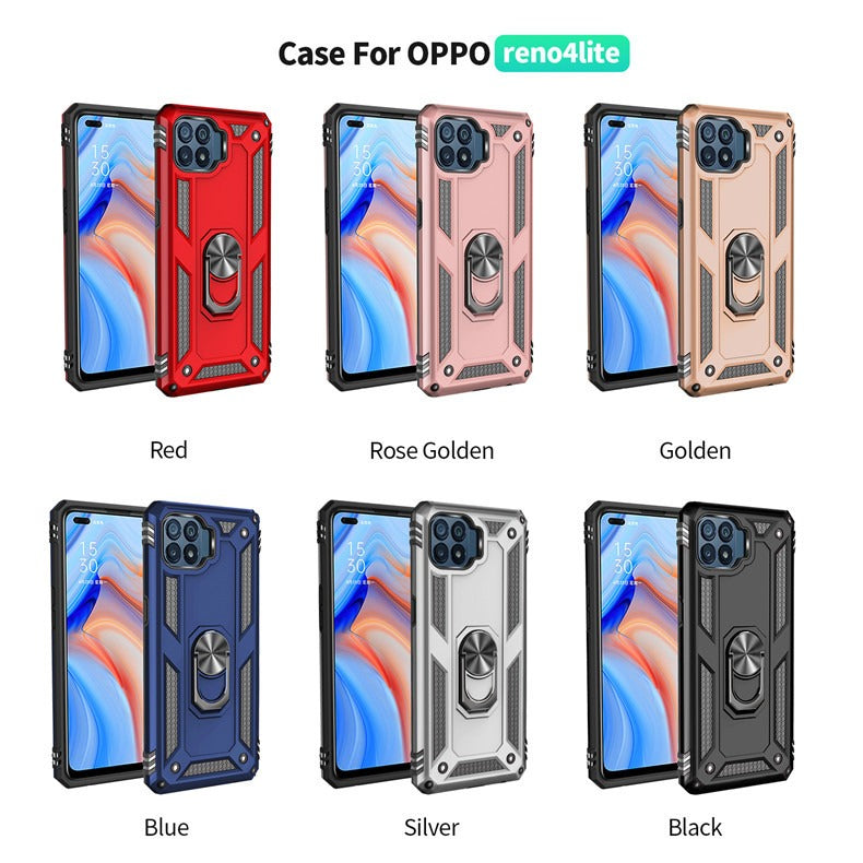 OPPO A94 Armor Protective Case with Ring Bracket