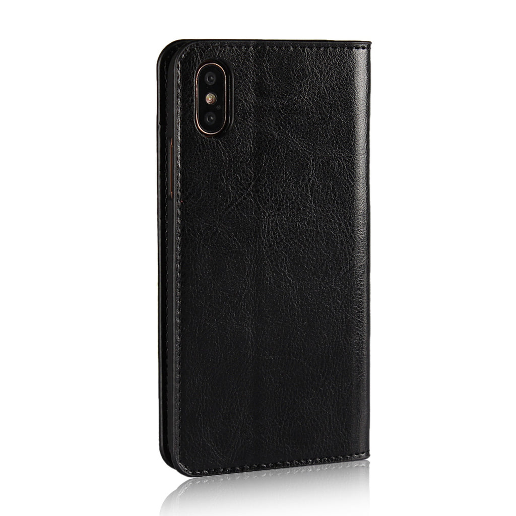 Crazy Horse Leather Phone Case Wallet with Stand