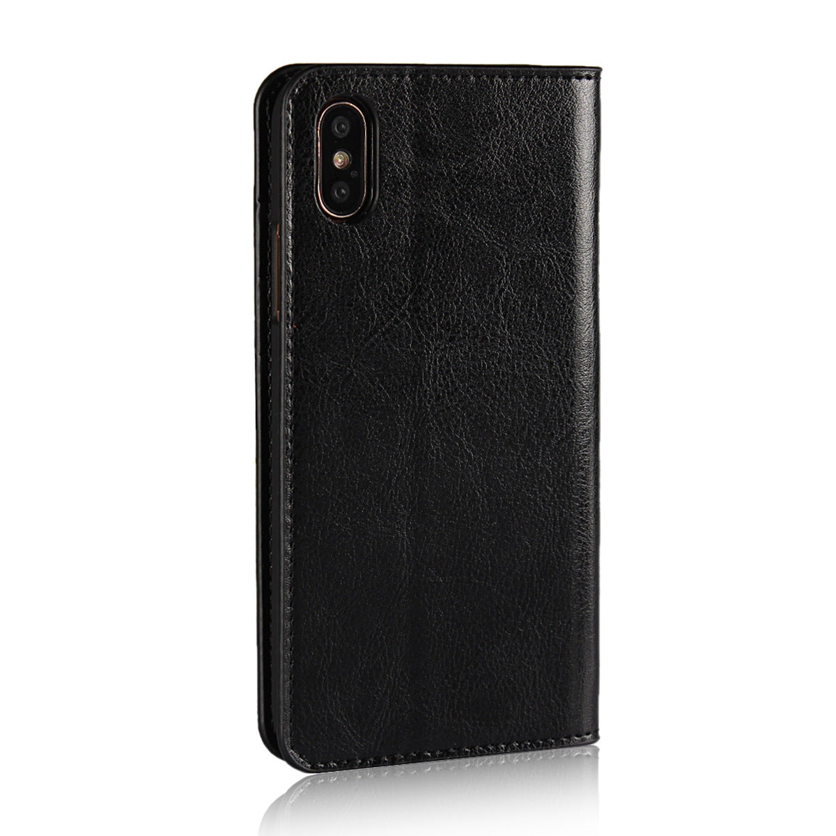 Crazy Horse Leather Phone Case Wallet with Stand
