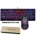 61-Key RGB Gaming Membrane Keyboard with Shortcuts